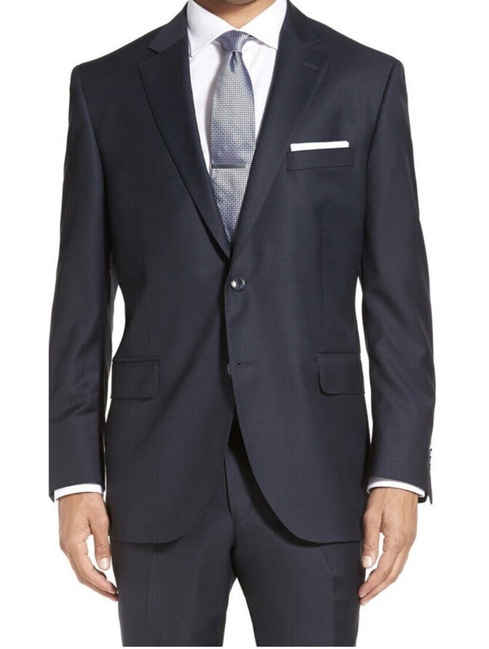 Peter Millar Navy Flynn Solid Classic Wool Regular Fit Two-Piece Suit 42R 36x30